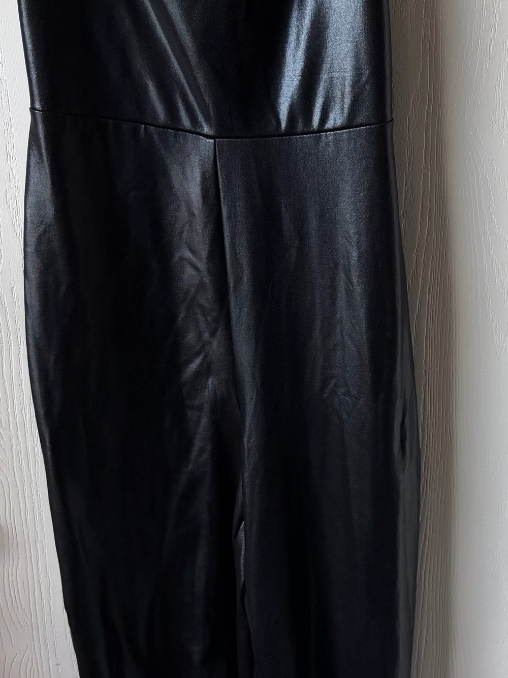 Windsor Black Faux Leather Jumpsuit